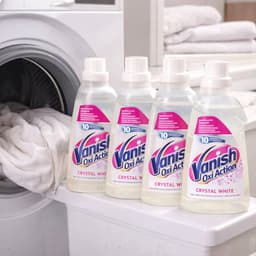 Vanish Oxi Action Crystal White Vlekverwijderaar – 4 x 1500 ml – Voordeelverpakking – Voor Witte Was – Krachtige Vlekverwijdering — thumbnail 2