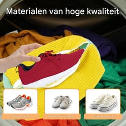 GELLDG schoentassen - Waszak Schoenen met Rits - Sneakers Waszak voor Wasgoed - Schoenreinigingszakken - Sportschoenreinigingszakken voor de wasmachine - Schoen Waszak Wasmachine – 360° Uitgebreide Reiniging - 2 Delige — thumbnail 4