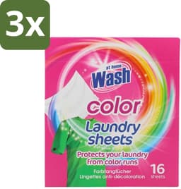 At Home - Wash - Wasdoekjes - Gekleurde Was - Tegen Verkleuring - 12 Doekjes - Bulkverpakking - 3 stuks — thumbnail 1