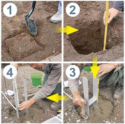 H-vormige Paalanker voor Beton Plaatsing - Stevige Verankering Houten Constructies — thumbnail 2