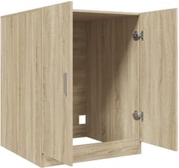 Wasmachinekast Dubbele Deur - Wasruimte Opbergkast - Badkamer Organisatie - Strak Modern Design - 71 x 715 x 915 cm — thumbnail 4