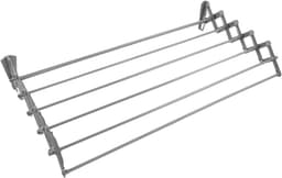 Wandwasdroger - Droogrek - Ruimtebesparend Drogen - Verplaatsbaar Systeem - 90 cm Breed - Grijs — thumbnail 1