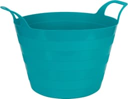 Excellent Houseware Flexibele wasmand - 3x - petrol blauw - 30 liter - kunststof - 54 x 37 cm - met handvatten — thumbnail 3