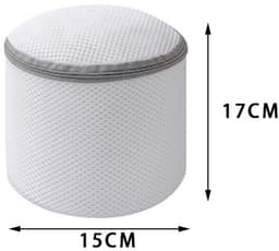3 Stuks - Waszakken - Wasmachine zakken - Polyester - Wit, Grijs - 15*15*17 cm - Voor Beha's, Ondergoed, Sokken en Kleine Kledingstukken - Mesh waszakken - Bh Waszakken - Waszakje — thumbnail 5