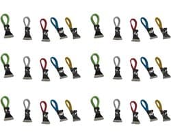 30x Handdoekclips Rood Wit Blauw Geel Groen - Multifunctionele Klemmen voor Keuken en Kleding