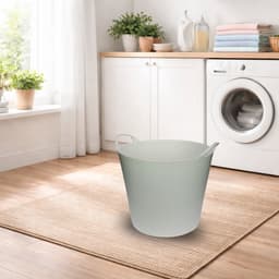 Flexibele emmer/wasmand/kuip - wit - 42 liter - Opbergmanden - Wasmanden - Flexibele emmers - 45 x 33 cm — thumbnail 2