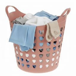 Excellent Houseware Flexibele wasmand - 2x - oud roze - 26 liter - kunststof - 40 x 41 cm — thumbnail 2