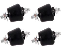 Schokdempers Airco - Rubberen Dempers - Trillingen Dempen - Uv-bestendig Rubber - 4 Stuks - Zwart