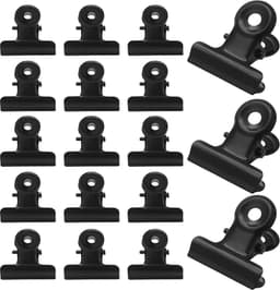 40 stuks kleine zwarte metalen bulldog clips 1,78 cm voor kantoor en knutselen — thumbnail 5