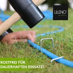 Onkruiddoek haringen 50 stuks - 14 x 3 cm - tuinvlies tent grondankers - onkruidfolie gazonrooster camping — thumbnail 3