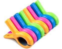 8 stuks XXL Strandlaken Knijpers - Handdoek Clips voor Strandstoel en Ligbed - Winddicht - Cruise, Zwembad & Camping - 4 Kleuren