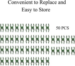 50 plantensteun clips - Kruisvormige clips - Universele plastic klimpaal clips - Geschikt voor tuinen, boomgaarden en tomatenrekken - 20mm — thumbnail 5