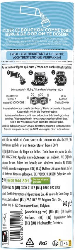 Lenor Light Geurbooster Katoen Fris - 6 x 240 gram - Wasparfum — thumbnail 3