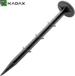 KADAX 50 stuks kunststof grondpennen – 16 cm lange grondankers met een kopdiameter van 32 mm – grondankers voor het bevestigen van tuinvlies en onkruidvlies in de tuin — thumbnail 5