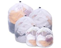 Ibenzoa® Set van 5 Fijnmazige Wasnetten met Trekkoord voor Diverse Kledingstukken