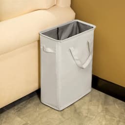 Foldable Laundry Basket - Sturdy Small Laundry Basket with Handle — thumbnail 4