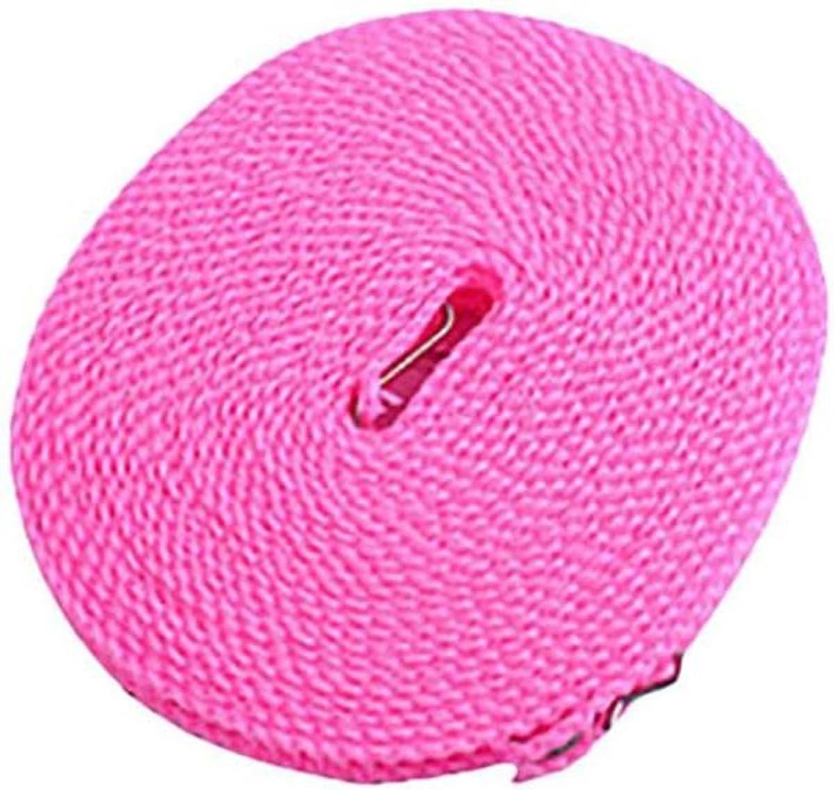 5m Non Slip Clothes Line Windproof Hanging Fence Line Type Clothes Line for Travel Home Washing - Pink, 1pcs — afbeelding 1