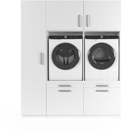 Wasophoogte® Wasmachine Kast Lyon - Wasmachine verhoger - Wasmachine ombouw - 700(D)*1780(B)*2110(H) mm - Wit — thumbnail 1
