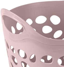 Plasticforte Flexibele wasmand/opbergmand - 2x - rond - roze - 62 liter - D40 x H39 cm — thumbnail 3