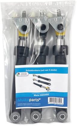 Schokbrekerset geschikt voor Miele wasmachines | 2 x 75N 1 x 120N | Hoogwaardig alternatief voor 09850882, 9850882 | Afmetingen: 175 mm h.o.h. (ingeschoven) | Made in Germany | Multaparts® huismerk — thumbnail 3