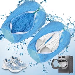 Ibenzoa® Schoenwaszak 2-Stuks Blauw - Ademend Polyester — thumbnail 1
