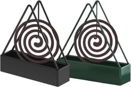 ByShane - IJzeren muggenspoelhouders (Set van 2) voor binnen en buiten - ideaal voor kamperen - driehoekige spiraal muggenhouder - hangend ontwerp - veelzijdig in gebruik. — thumbnail 1