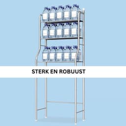 DailySupplies® Wasmachine Kast - Ombouw - Verhoger - Meubel - Zilver — thumbnail 2