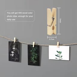 Mini Wasknijpers - Creatief knutselen - set van 400 - natuurlijk hout — thumbnail 5