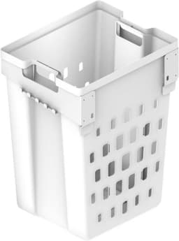 Eleganca uitneembare wasmand - Inbouwdiepte 23,5 cm, Inbouwhoogte 56,5 cm, Inbouwbreedte 40 cm - 40L Inhoud - Wit - hoge kwaliteit kunststof - eenvoudig monteerbaar - met bevestingsmateriaal — thumbnail 3