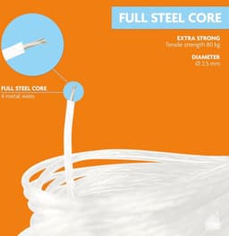 Clothesline 35m with Steel Core - Extra Strong and Extra Long - Laundry Specialized — thumbnail 5