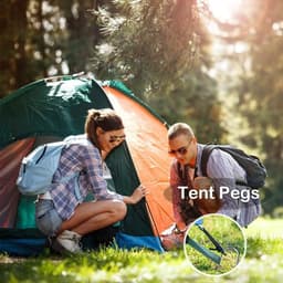 Grondanker hond Trampoline Kit 12 Inch 8 Stks U Type Sharp Ends Trampoline Pinnen Gegalvaniseerd Staal Ground Pegs Heavy Duty Voetbal Net Pegs Swing Pegs Trampoline Veiligheid Pins Grondanker hond — thumbnail 4