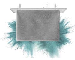 Alma Muurdroger 100x50 Cm - Stabiele Metalen Beugels - Opvouwbaar - PVC-Vrije Kunststof Bekleding - Belastbaar tot 20kg - Wit