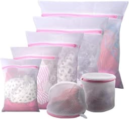 7-delige set wasnetten voor wasmachine - lingerie en fijne was - waszak met ritssluiting - kookvast - ideaal voor ondergoed sokken beha's - schoenen gordijnen Laundary Net — thumbnail 1
