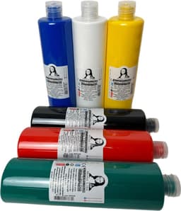 Südor Textielverf set 6 x 500 ml. Wasbestendige textielverf voor lichte stoffen. Wasmachinebestendig, wasbestendig. Fixatie door strijken (6-kleurenset) — thumbnail 1