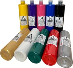 Südor Textielverf set 10 x 500 ml. Wasbestendige textielverf voor lichte stoffen. Wasmachinebestendig, wasbestendig. Fixatie door strijken (10-kleurenset) — thumbnail 1