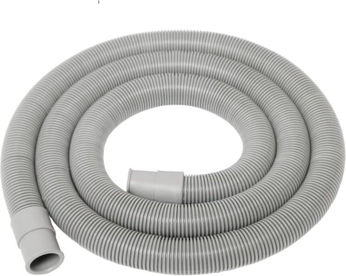 Universele afvoerslang 3/4 x 3 meter - met houder verlenging - voor wasmachine en vaatwasser - Ø 19/22 mm - gebogen houder — afbeelding 1