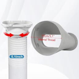 Koppelstuk Mobiele Airco Afvoerslang - Ø130Mm - Luchtafvoerslang - Plaat voor afvoerslang met een diameter van 13 cm - Voor verticale/horizontale schuiframen — thumbnail 5