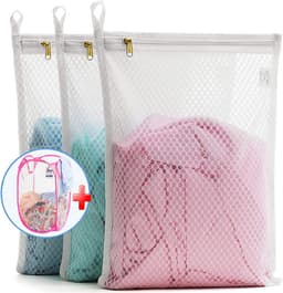 Borvat® | 3X Waszak 40 x 30 cm + wasmand | 3X Laundry Bag 40 x 30 cm + laundry basket | — thumbnail 2