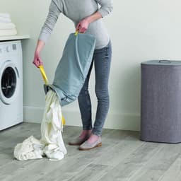 Dubbele Wasmand - Wasmand 2 Vakken - Laundry Bag - 60L — thumbnail 4