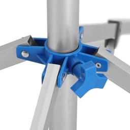Droogmolen met Voet voor Camping & Thuis - Wasrek Staand - Droogrek Inklapbaar - Inclusief Pinnen - Zilver en Blauw — thumbnail 3