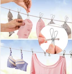 Handdoekklemmen -60 stuks - Handdoekhaakjes - Wandhaken - Theedoekklemmen - Wasknijpers - Roestvrij-stalen Wasknijpers - voor Waslijn Kleding Sok Hanger Keuken Kantoor - 5.5CM — thumbnail 3
