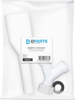 Dparts afvoer en aanvoer kraan splitter - y-stuk waterverdeler duo set - verdubbelaar voor wasmachine droger vaatwasser afvoerpijp wasmachinekraan — thumbnail 2