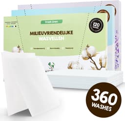 Proefpakket Wasstrips ECO 360 Wasbeurten in 3 Geuren Milieuvriendelijke Wasmiddeldoekjes Wasvellen Wasmiddel Voordeelverpakking incl. wasverzachter wasdoekje — thumbnail 1