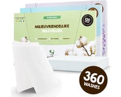 Proefpakket Wasstrips ECO 360 Wasbeurten in 3 Geuren Milieuvriendelijke Wasmiddeldoekjes Wasvellen Wasmiddel Voordeelverpakking incl. wasverzachter wasdoekje