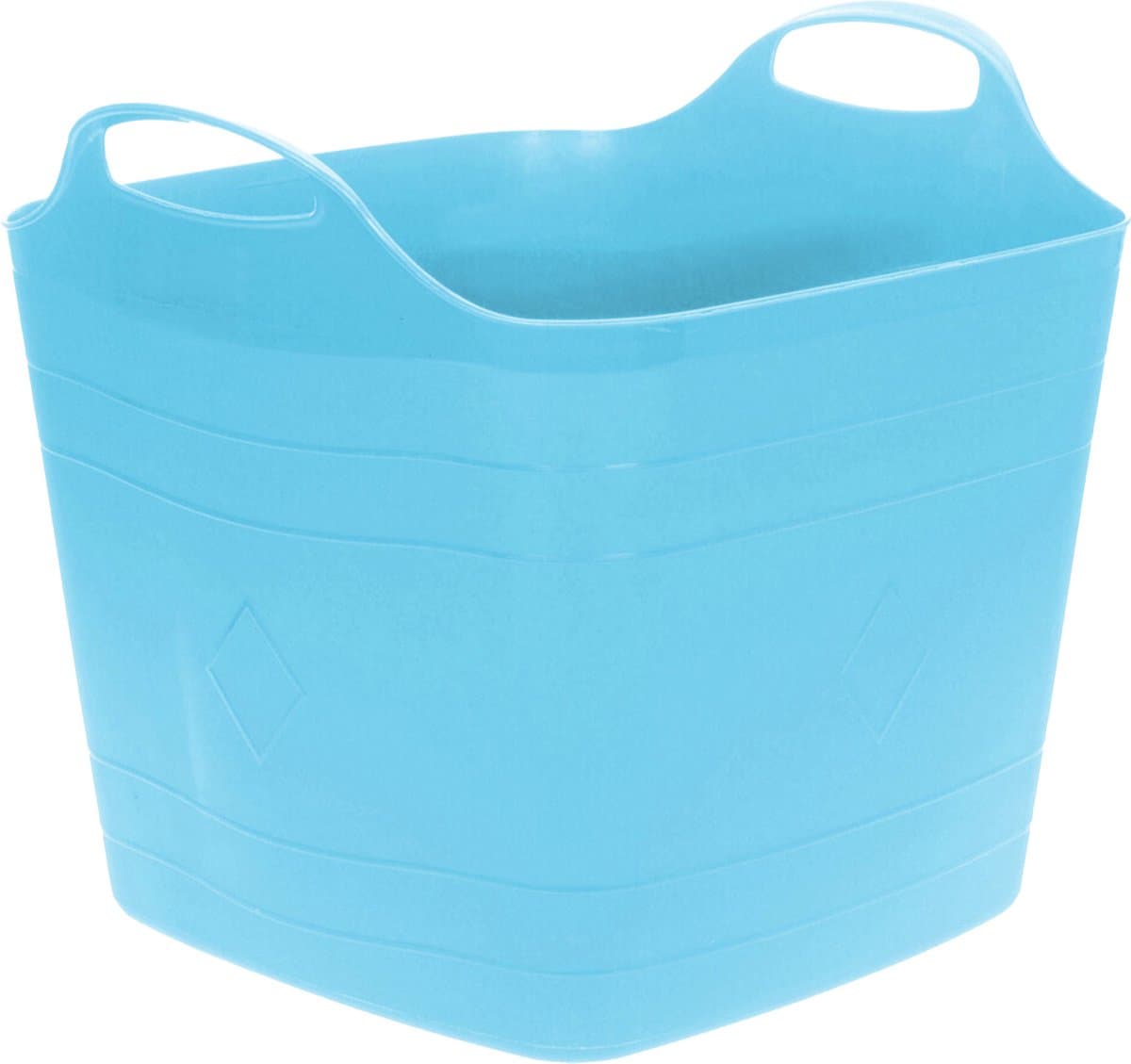 Excellent Houseware Flexibele emmer - blauw - 15 liter - kunststof - vierkant - 30 x 29 cm — afbeelding 1