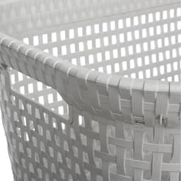 5Five Wasmand van rotan gevlochten - beige - kunststof - 45 liter - 59 x 38 x 26 cm — thumbnail 2