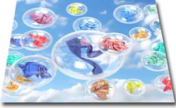 Papillon Wasmachine Beschermer - Antislip mat - 60x60 cm - Bubbles — thumbnail 3