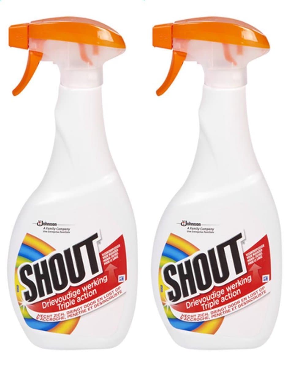 Shout Vlekkenoplosser spray Wasgoed 2 x 500 ml — afbeelding 1