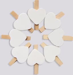 Kleine houten mini knijpers - 10 STUKS - Knijpertjes - Fotoknijpers - Geboorte wasknijpers - 3 CM - Kaartknijpers - Foto knijpers - Knijper om foto's aan op te hangen - Fotohouder - Knijpers - Wasknijpers - Hartjes - Liefde - Polaroid - Valentijn — thumbnail 1