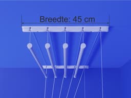 Heavy-duty Ruimtebesparend Plafond Droogrek - 5 stangen elk 160 cm lang — thumbnail 3